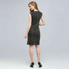 Drape Neck Dress., Black Multi, small