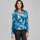 Ruffled Blouse, Seabreeze Multi, small