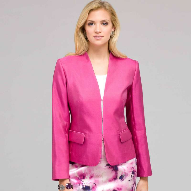 2 Flap Pocket Jacket, Cerise, large