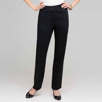 Straight Leg Pant., Black, medium
