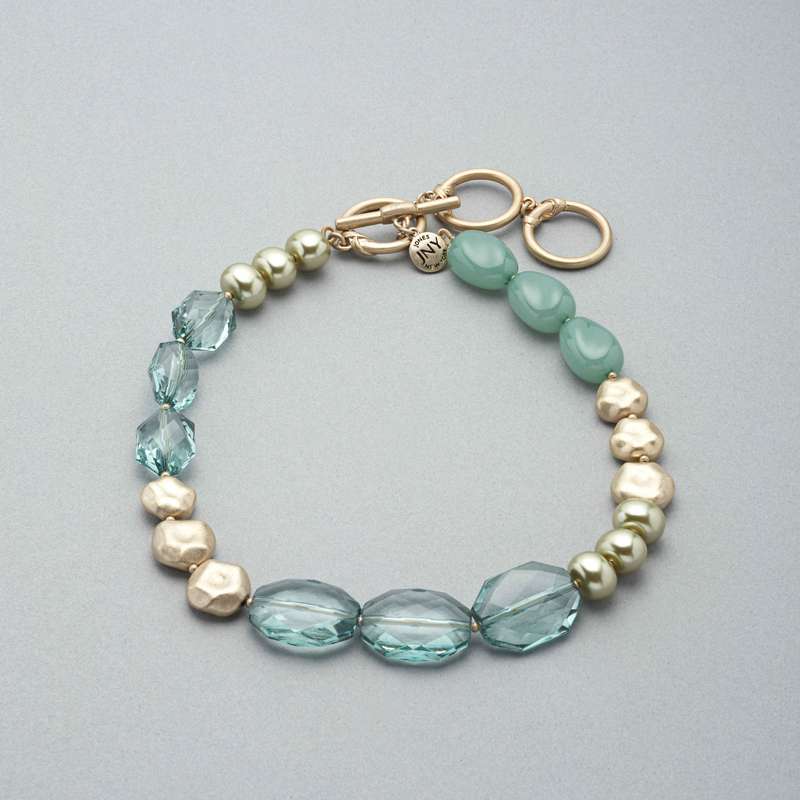 Green and Gold Necklace, Green, large