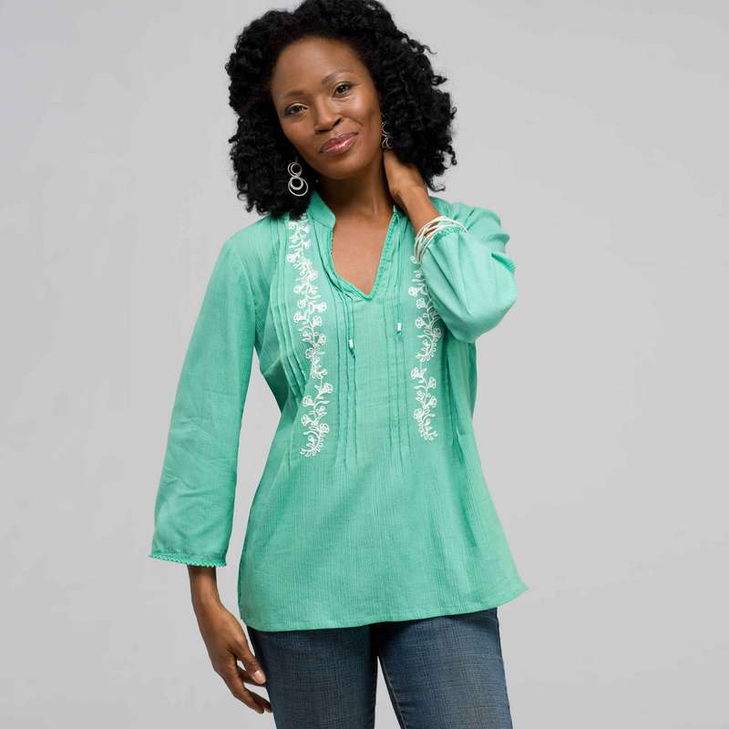 3/4 Sleeve Tunic, seagrass, large
