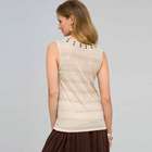 Beaded Scoop Neck Tank, toast combo, small