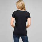 Short Sleeve Crew Neck, Black & White, small