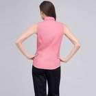 Ruffle Sleeveless Blouse., Dark Pink Gem, small